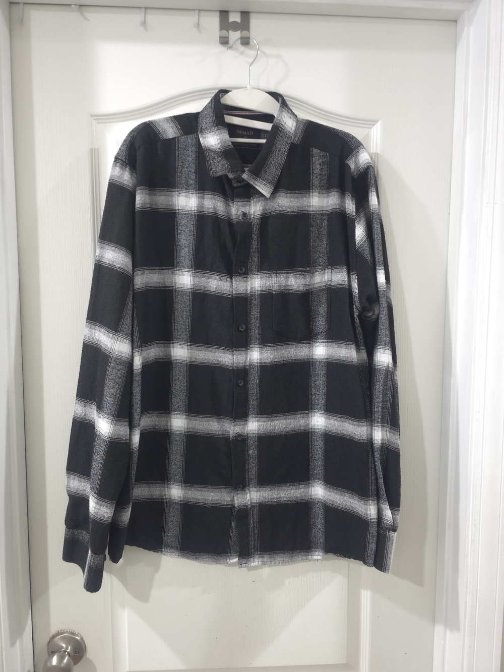 Nomad Black & White Plaid Button-Down Shirt
